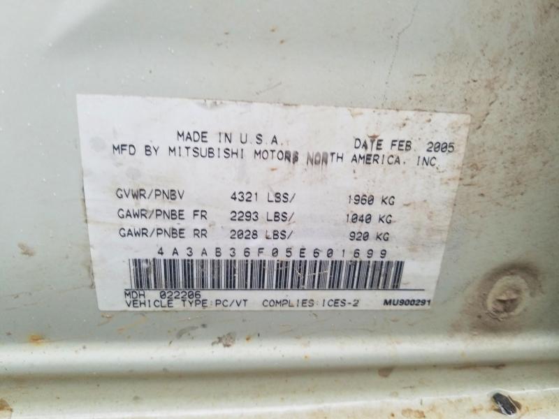 Продажа на аукционе авто 2005 Mitsubishi Galant, vin: 4A3AB36F05E601699, номер лота: 53023476