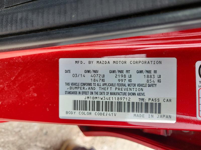 Продажа на аукционе авто 2014 Mazda 3, vin: JM1BM1W34E1189712, номер лота: 52933966