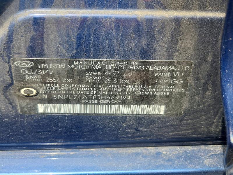 Aukcja sprzedaży 2020 Hyundai Sonata, vin: 5NPE24AF8JH669194, numer aukcji: 54290016