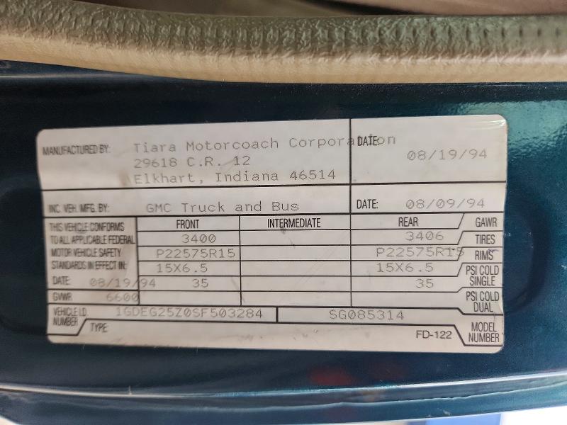 Продаж на аукціоні авто 1995 Gmc Rally Wagon / Van, vin: 1GDEG25Z0SF503284, номер лоту: 54732206