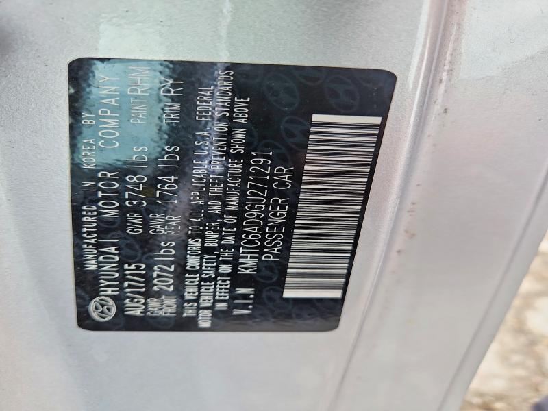 2016 Hyundai Veloster მანქანა იყიდება აუქციონზე, vin: KMHTC6AD9GU271291, აუქციონის ნომერი: 51682786