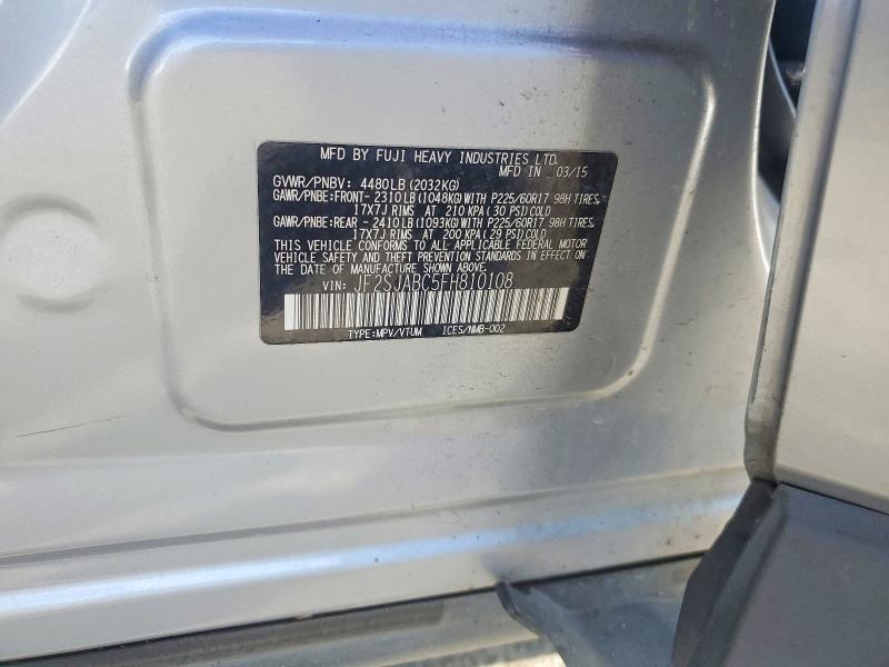 54885586 :رقم المزاد ، JF2SJABC5FH810108 vin ، 2015 Subaru Forester مزاد بيع
