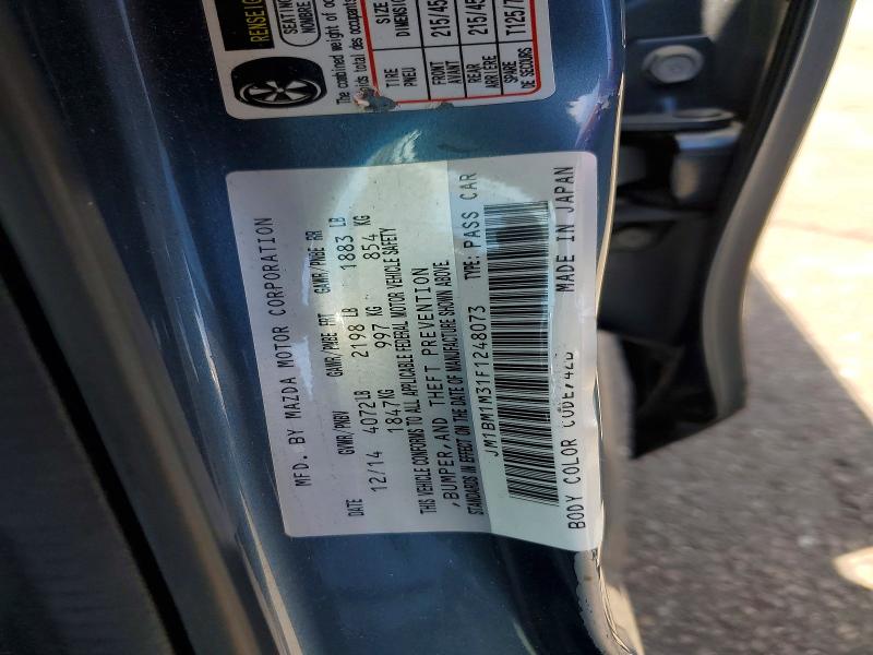 55205696 :رقم المزاد ، JM1BM1M31F1248073 vin ، 2015 Mazda 3 مزاد بيع