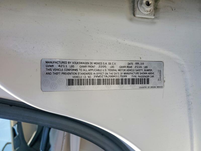 Продаж на аукціоні авто 2011 Volkswagen Jetta, vin: 3VWDZ7AJ9BM317599, номер лоту: 54522146