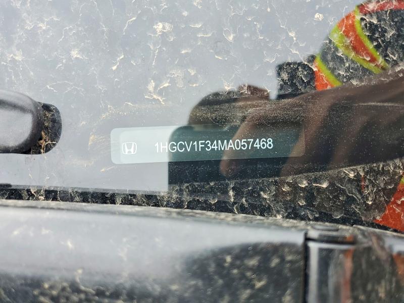 55412936 :رقم المزاد ، 1HGCV1F34MA057468 vin ، 2021 Honda Accord مزاد بيع