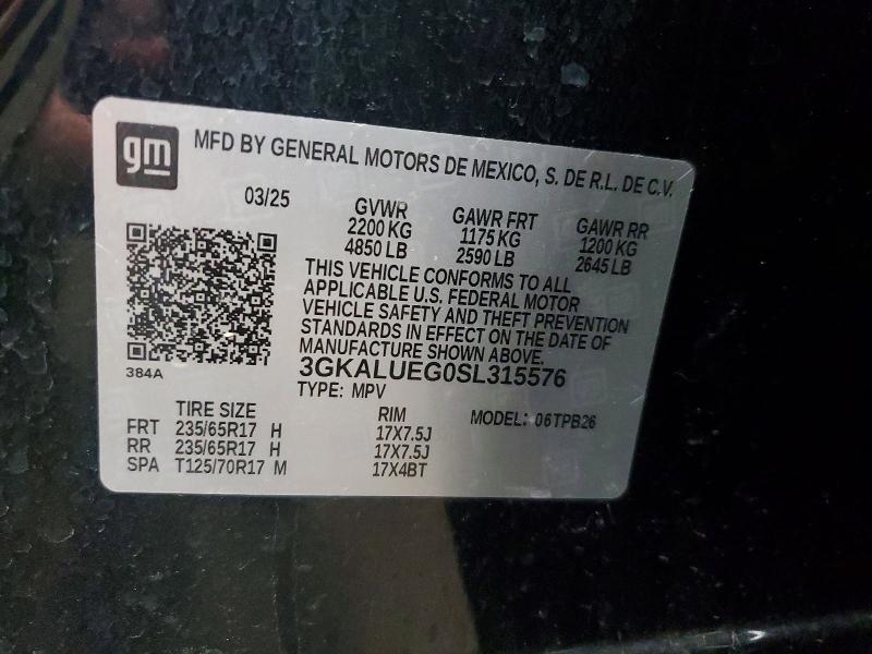52587646 :رقم المزاد ، 3GKALUEG0SL315576 vin ، 2025 Gmc Terrain مزاد بيع