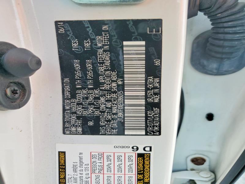 Aukcja sprzedaży 2014 Lexus Gx, vin: JTJBM7FXXE5086015, numer aukcji: 55751256