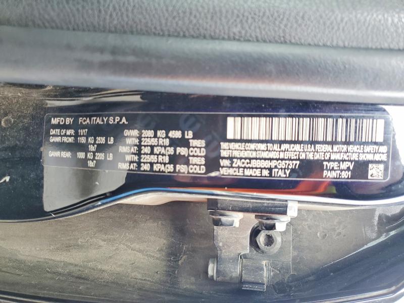 52010546 :رقم المزاد ، ZACCJBBB6HPG57377 vin ، 2017 Jeep Renegade مزاد بيع