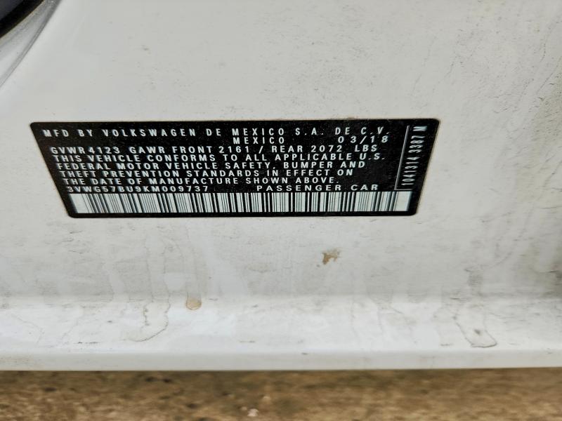 Продаж на аукціоні авто 2019 Volkswagen Jetta, vin: 3VWG57BU9KM009737, номер лоту: 51424996
