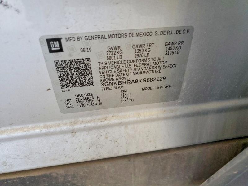 Продажа на аукционе авто 2019 Chevrolet Blazer, vin: 3GNKBBRA9KS682129, номер лота: 53161416