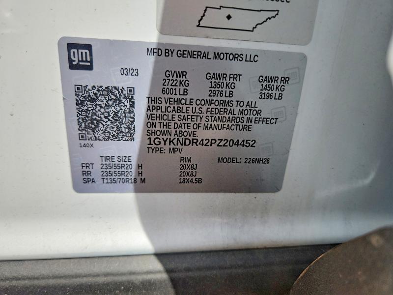Продаж на аукціоні авто 2023 Cadillac Xt5, vin: 1GYKNDR42PZ204452, номер лоту: 54448196
