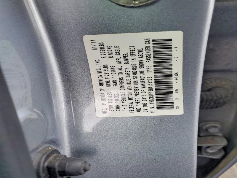 Auction sale of the 2017 Honda Accord, vin: 1HGCR2F13HA156202, lot number: 55116726