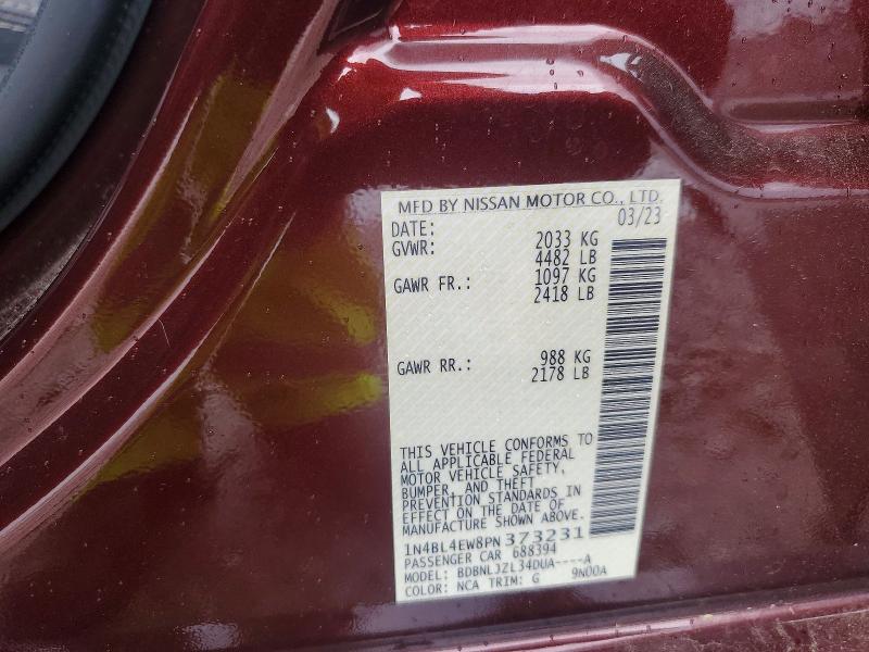 Aukcja sprzedaży 2023 Nissan Altima, vin: 1N4BL4EW8PN373231, numer aukcji: 54948086