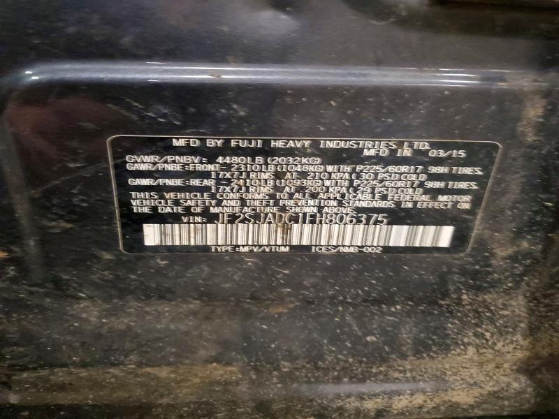 54154626 :رقم المزاد ، JF2SJADC1FH806375 vin ، 2015 Subaru Forester مزاد بيع