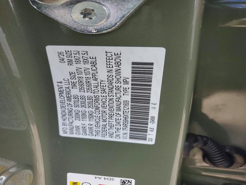 Auction sale of the 2026 Honda Cr-v, vin: 7FARS6H6XTE121609, lot number: 54106756