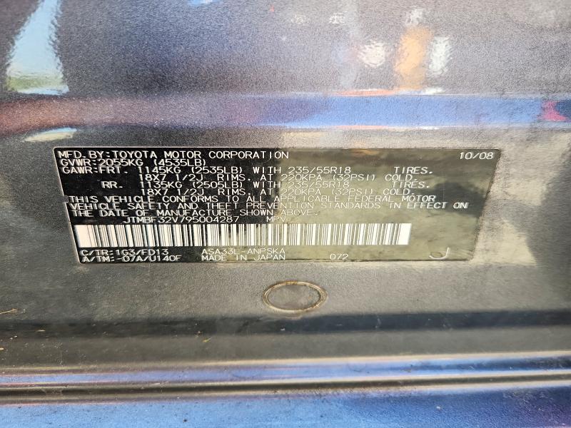 Aukcja sprzedaży 2009 Toyota Rav4, vin: JTMBF32V795004287, numer aukcji: 52403286