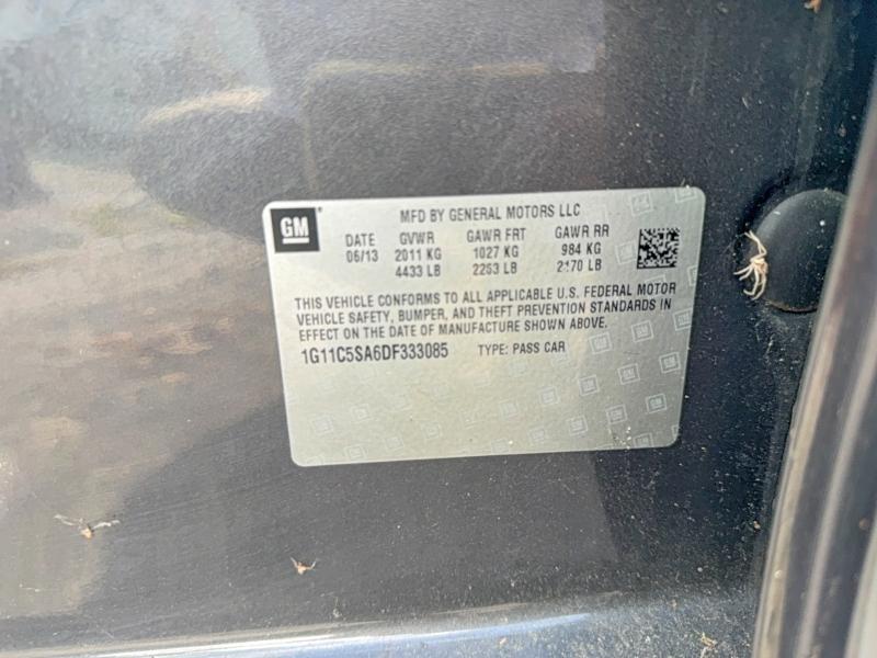 Продаж на аукціоні авто 2013 Chevrolet Malibu, vin: 1G11C5SA6DF333085, номер лоту: 53819346