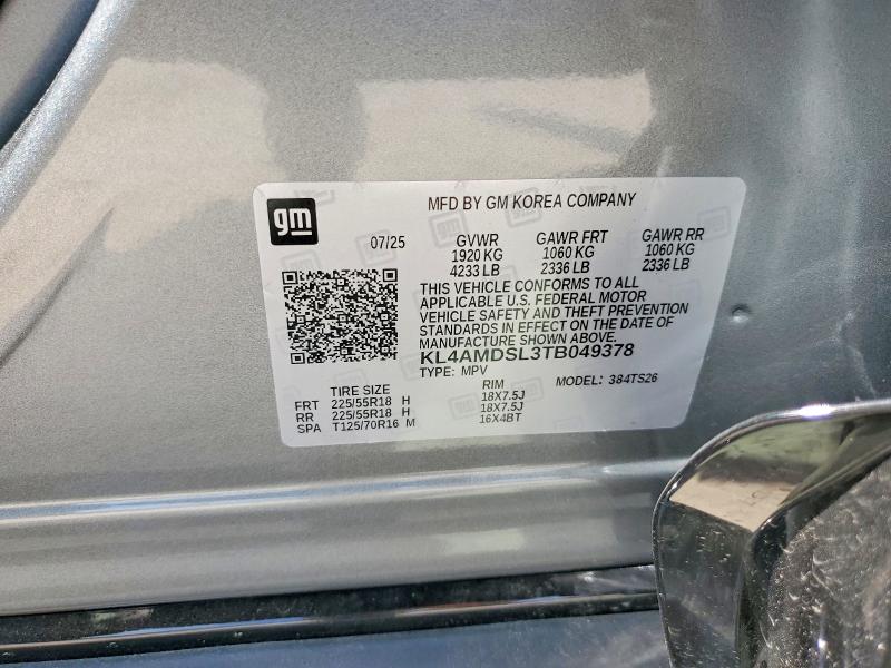 2026 Buick Encore Gx მანქანა იყიდება აუქციონზე, vin: KL4AMDSL3TB049378, აუქციონის ნომერი: 55449226