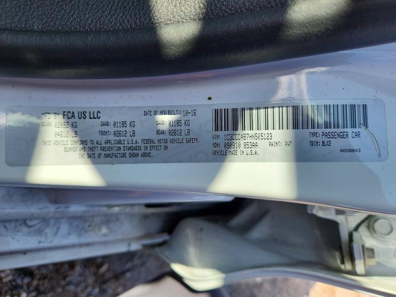 Продаж на аукціоні авто 2017 Chrysler 200, vin: 1C3CCCAB7HN505123, номер лоту: 54957306