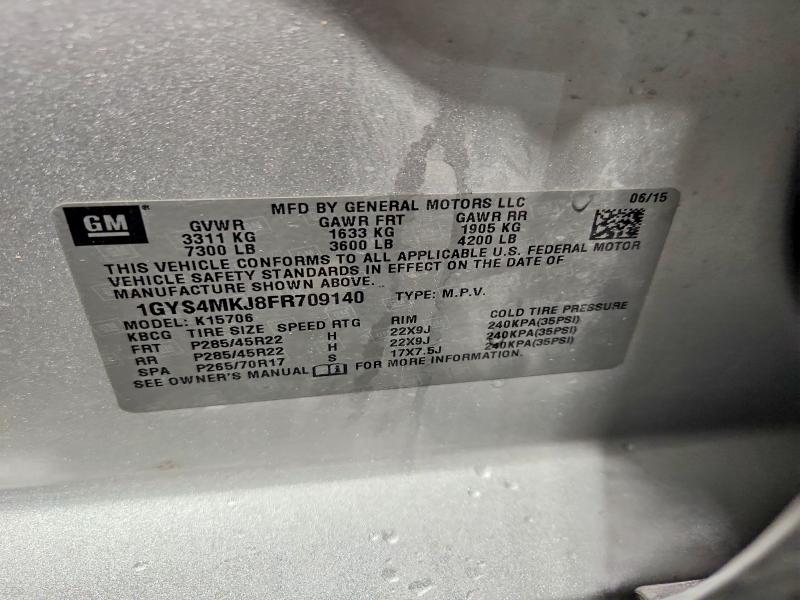 Продажа на аукционе авто 2015 Cadillac Escalade, vin: 1GYS4MKJ8FR709140, номер лота: 53514806