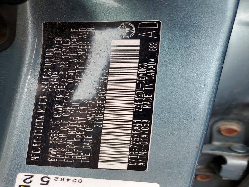 Продаж на аукціоні авто 2006 Toyota Corolla, vin: 2T1BR32E56C712172, номер лоту: 54488866