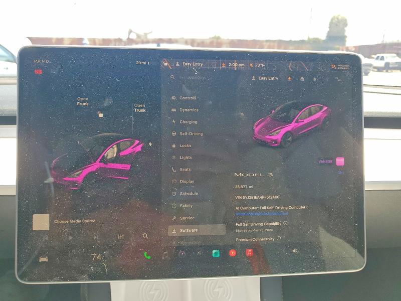 2023 Tesla Model 3 მანქანა იყიდება აუქციონზე, vin: 5YJ3E1EA4PF512460, აუქციონის ნომერი: 52521956