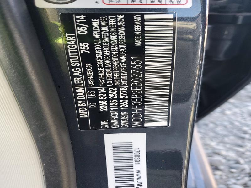 Продажа на аукционе авто 2014 Mercedes-benz E, vin: WDDHF0EB2EB027651, номер лота: 52202926