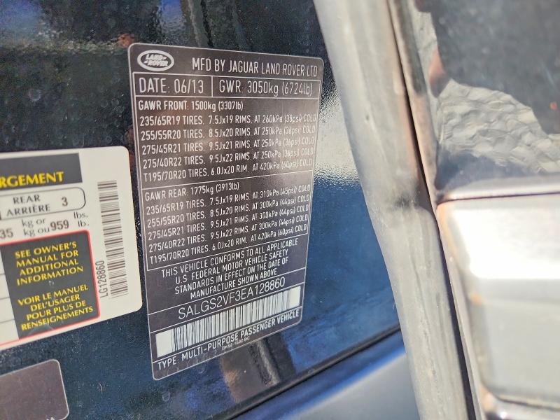 Продажа на аукционе авто 2014 Land Rover Range Rover, vin: SALGS2VF3EA128860, номер лота: 53086166