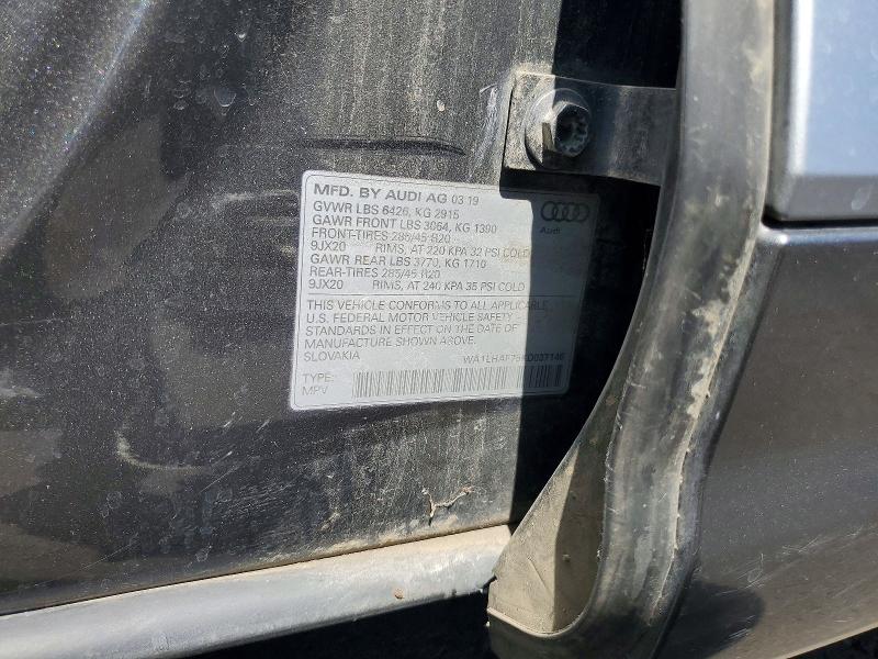 53656256 :رقم المزاد ، WA1LHAF75KD037146 vin ، 2019 Audi Q7 مزاد بيع
