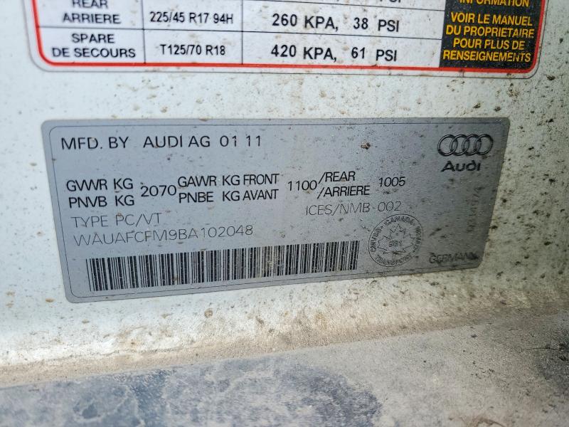 Продаж на аукціоні авто 2011 Audi A3, vin: WAUAFCFM9BA102048, номер лоту: 53012586