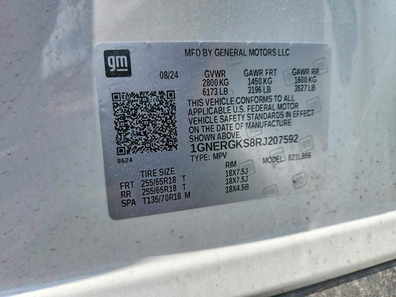 2024 Chevrolet Traverse მანქანა იყიდება აუქციონზე, vin: 1GNERGKS8RJ207592, აუქციონის ნომერი: 53520196