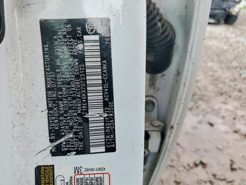 53590236 :رقم المزاد ، 4T1BE46KX7U723122 vin ، 2007 Toyota Camry مزاد بيع