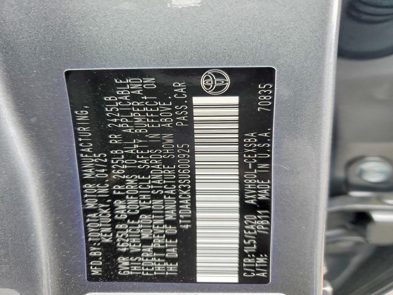 Продаж на аукціоні авто 2025 Toyota Camry, vin: 4T1DAACK3SU600925, номер лоту: 53336806