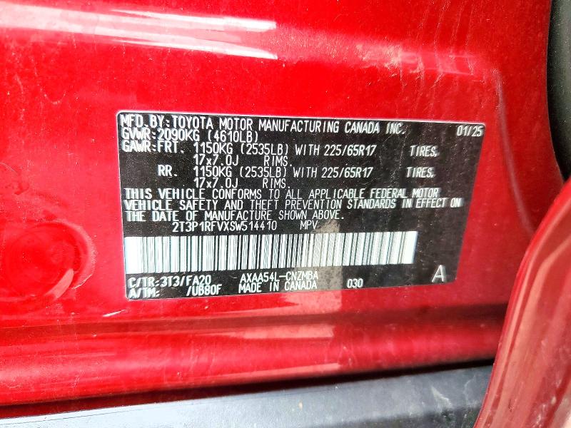 2025 Toyota Rav4 მანქანა იყიდება აუქციონზე, vin: 2T3P1RFVXSW514410, აუქციონის ნომერი: 52821996