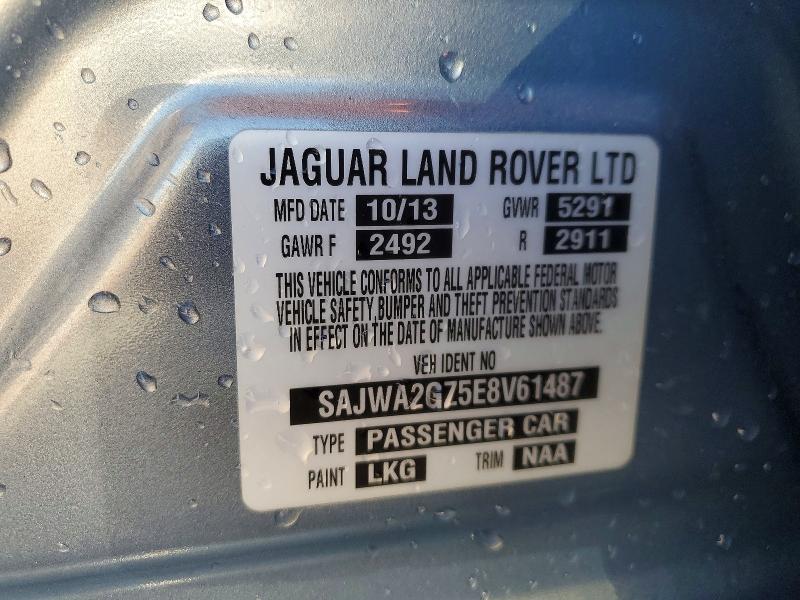 2014 Jaguar Xjl მანქანა იყიდება აუქციონზე, vin: SAJWA2GZ5E8V61487, აუქციონის ნომერი: 53356106