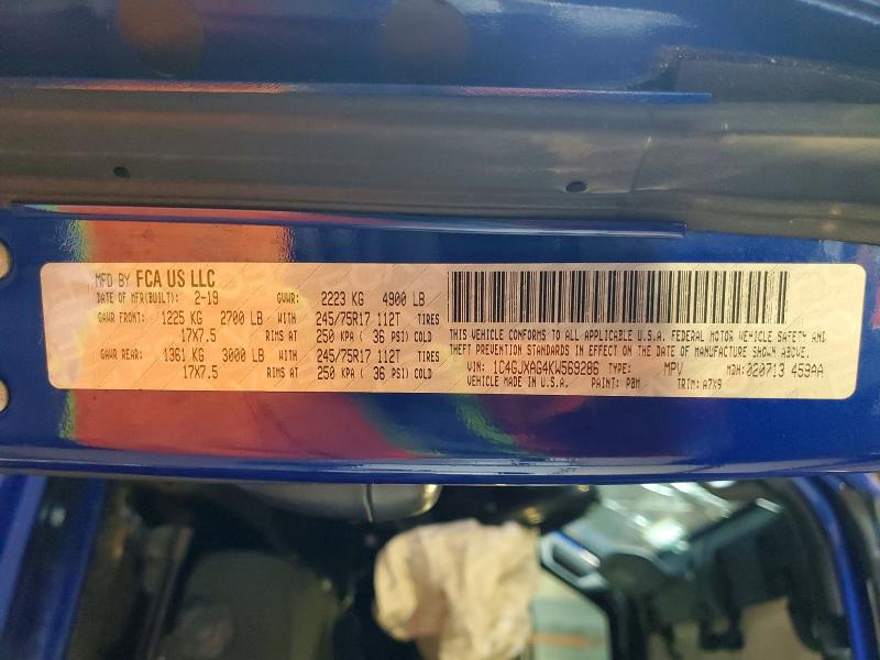 Продажа на аукционе авто 2019 Jeep Wrangler, vin: 1C4GJXAG4KW569286, номер лота: 53646766