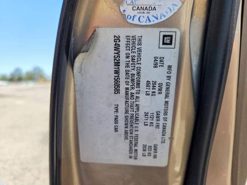 Продажа на аукционе авто 1998 Buick Century, vin: 2G4WY52M1W1560585, номер лота: 54158306