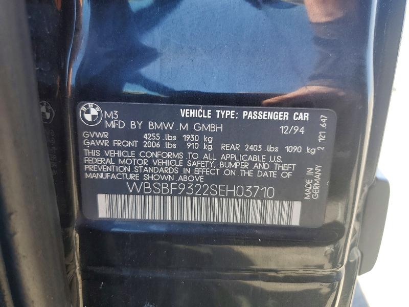 Продаж на аукціоні авто 1995 Bmw M3, vin: WBSBF9322SEH03710, номер лоту: 53666576