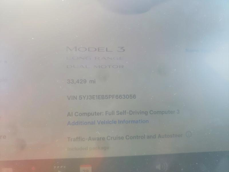 Продажа на аукционе авто 2023 Tesla Model 3, vin: 5YJ3E1EB5PF663056, номер лота: 55109076