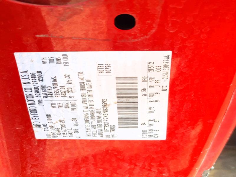 Продажа на аукционе авто 2003 Ford F150, vin: 1FTRX172X3NB39592, номер лота: 53431026