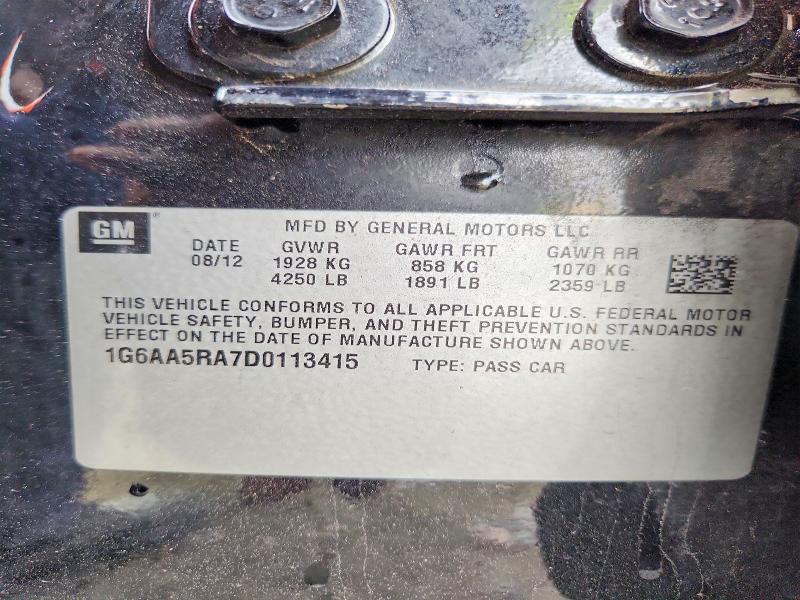 Продаж на аукціоні авто 2013 Cadillac Ats, vin: 1G6AA5RA7D0113415, номер лоту: 53354676