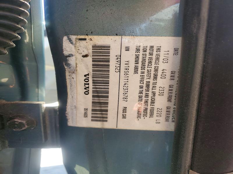52728496 :رقم المزاد ، YV1RS61T142376787 vin ، 2004 Volvo S60 مزاد بيع