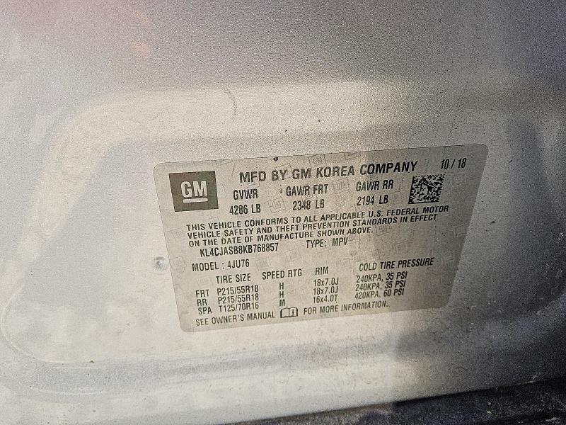 Продаж на аукціоні авто 2019 Buick Encore, vin: KL4CJASB8KB768857, номер лоту: 51969986