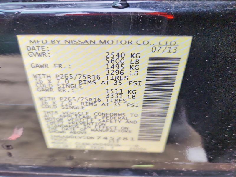 53378056 :رقم المزاد ، 1N6AD0EV5DN745281 vin ، 2013 Nissan Frontier مزاد بيع