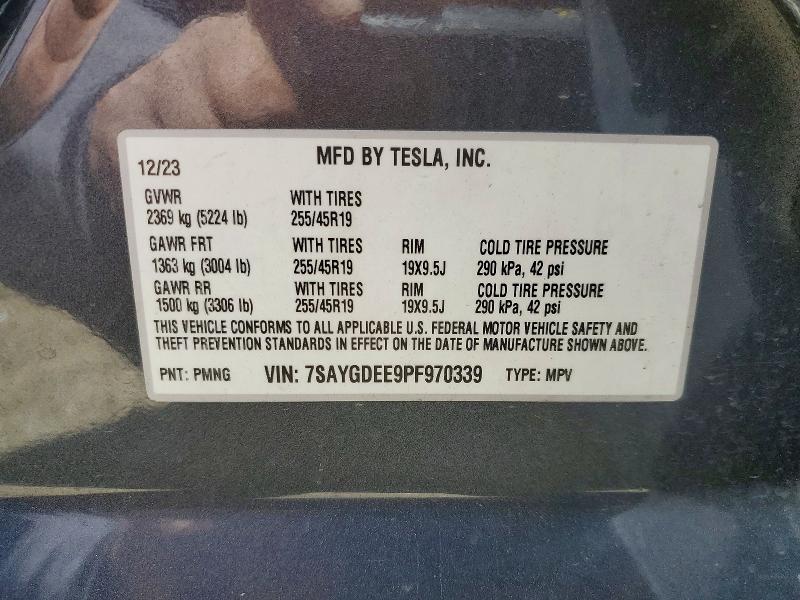 Продажа на аукционе авто 2023 Tesla Model Y, vin: 7SAYGDEE9PF970339, номер лота: 54425376