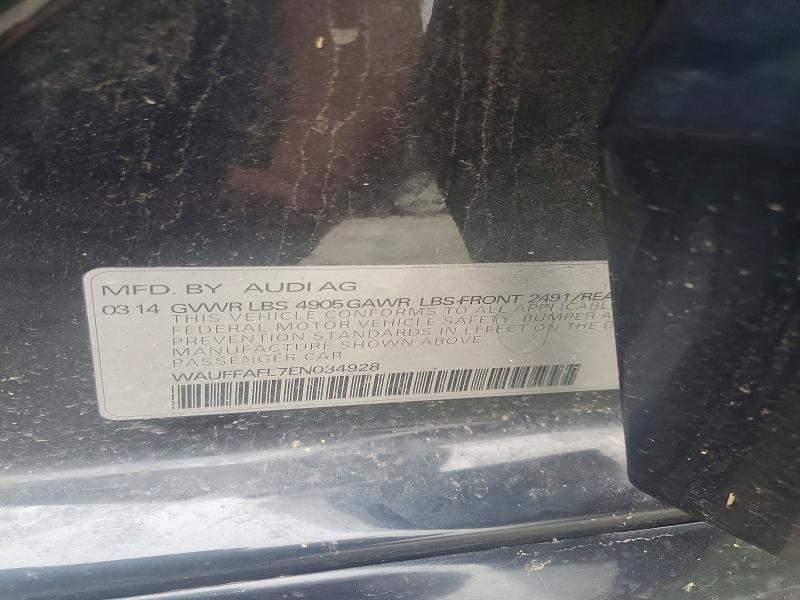 54778096 :رقم المزاد ، WAUFFAFL7EN034928 vin ، 2014 Audi A4 مزاد بيع