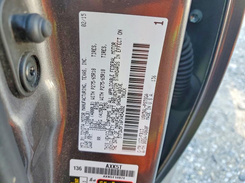 Aukcja sprzedaży 2015 Toyota Tundra, vin: 5TFDW5F16FX454282, numer aukcji: 52128666