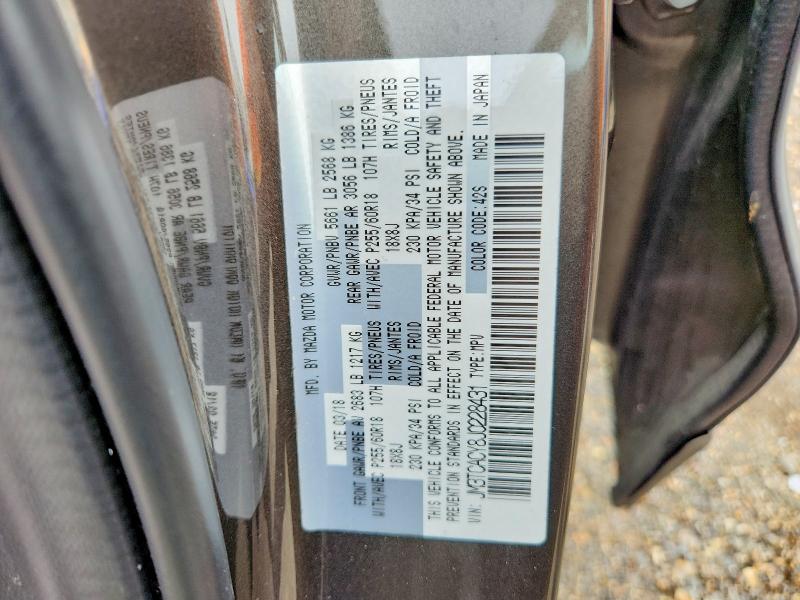 Aukcja sprzedaży 2018 Mazda Cx-9, vin: JM3TCACY8J0228431, numer aukcji: 53024396