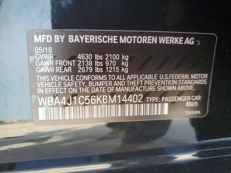 Продажа на аукционе авто 2019 Bmw 430i, vin: WBA4J1C56KBM14402, номер лота: 52174346