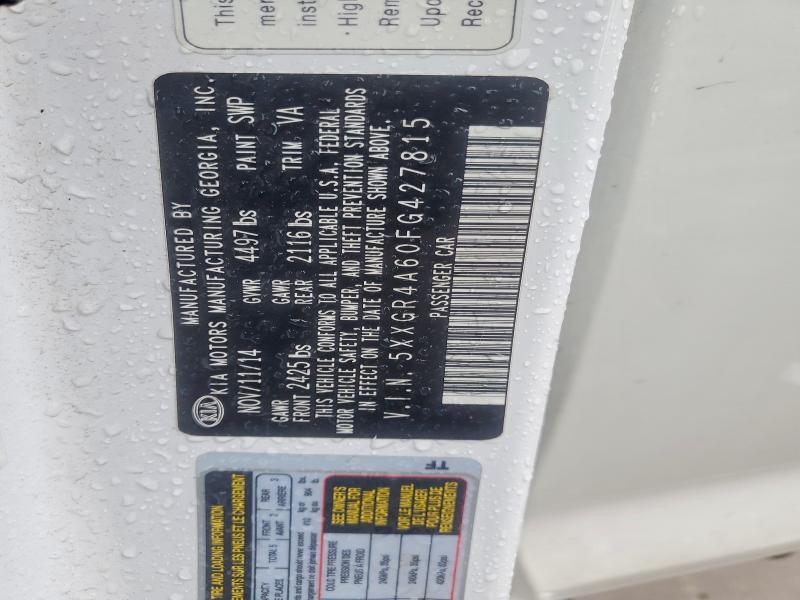 54839656 :رقم المزاد ، 5XXGR4A60FG427815 vin ، 2015 Kia Optima مزاد بيع